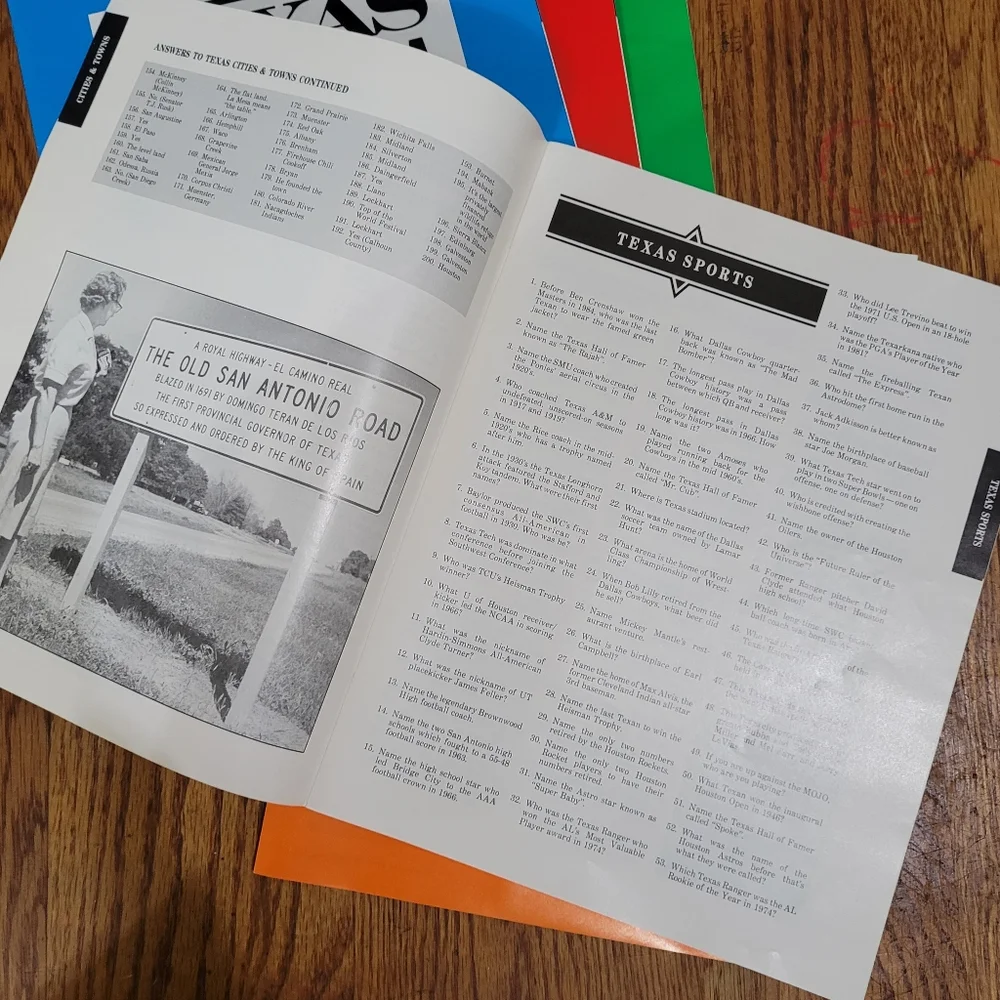 Vintage 1984 Texas Trivia Board Game Complete